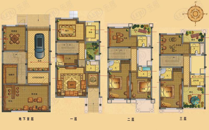 望湖府邸6室2厅6卫户型图 - 宁波乐居