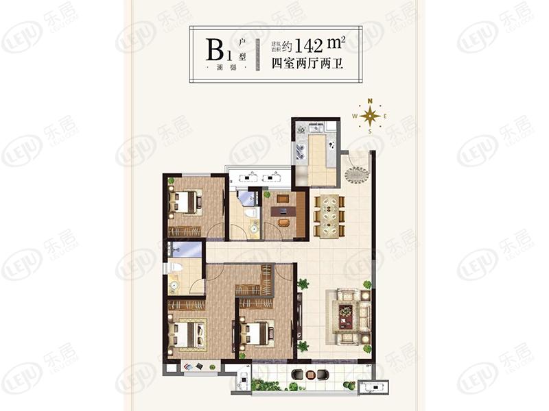 新城·玺樾府b1户型户型图