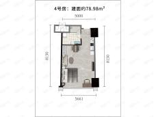 重庆恒大中渝广场-嘉州城T74号房户型图