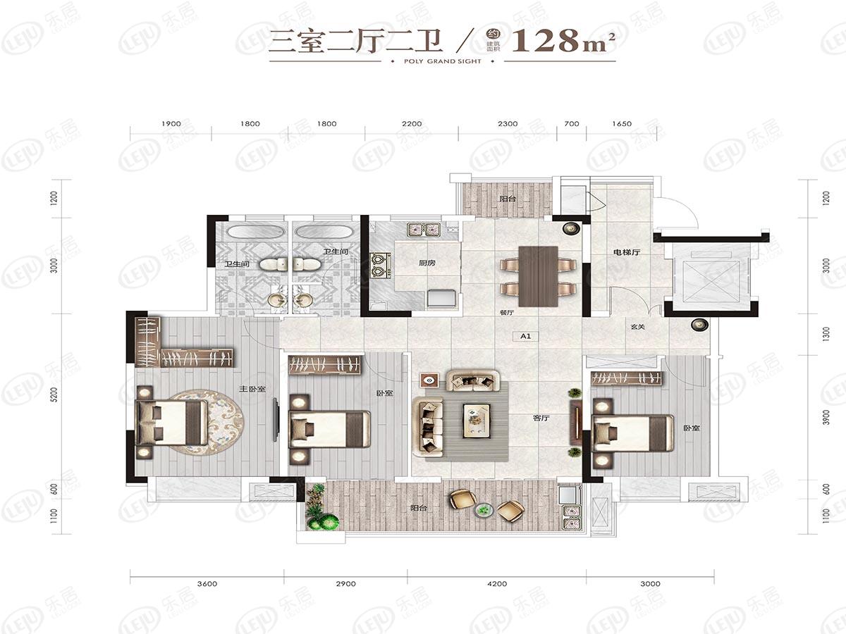 保利山海大观洋房户型图