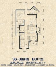 永州书香名邸36#—38# B3户型户型图