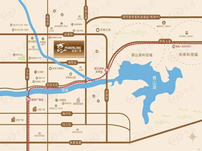 杭州·临安宝龙广场位置交通图