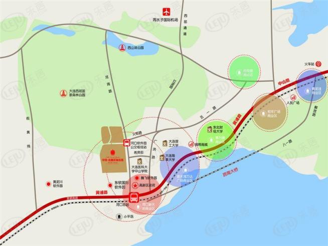 中铁诺德滨海花园位置交通图