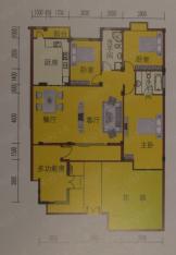 东风阳光城(三期)房型: 四房;  面积段: 142 －162 平方米;户型图
