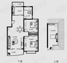 共富二村一期房型: 复式;  面积段: 109 －179 平方米;户型图
