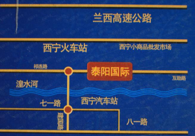 泰阳国际商铺位置交通图