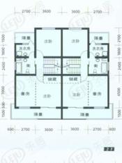 朗庭房型: 多联别墅;  面积段: 190 －210 平方米;
户型图
