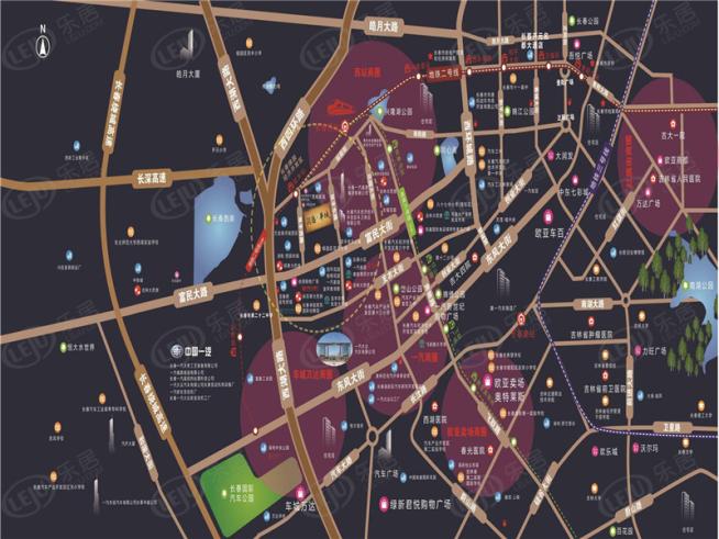 润德華城位置交通图