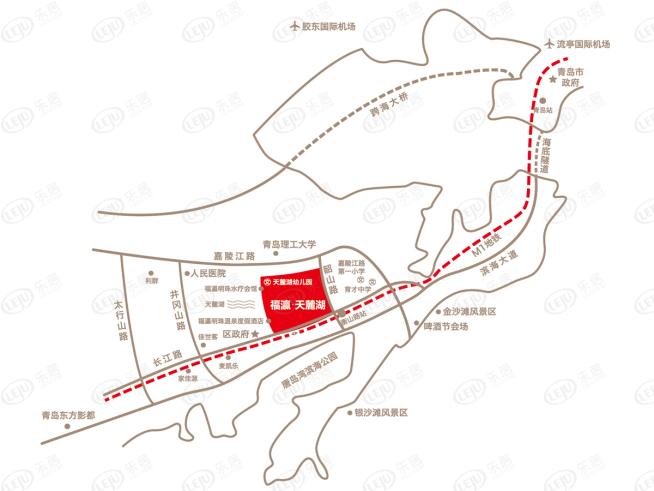 福瀛·天麓湖位置交通图