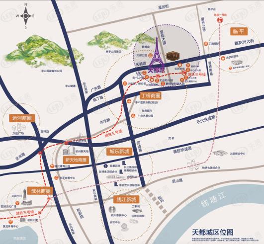 天都城天熙公馆位置交通图