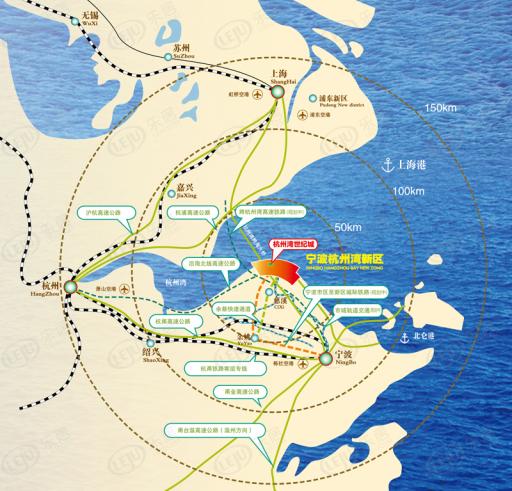 杭州湾世纪城位置交通图