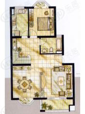 欧香名邸房型: 叠加别墅;  面积段: 160 －165 平方米;
户型图