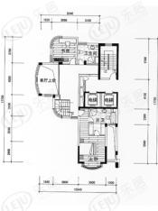 绿城·风华苑房型: 复式;  面积段: 230 －276 平方米;户型图