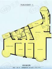 绿洲仕格维花园一期房型: 三房;  面积段: 202.63 －202.63 平方米;
户型图