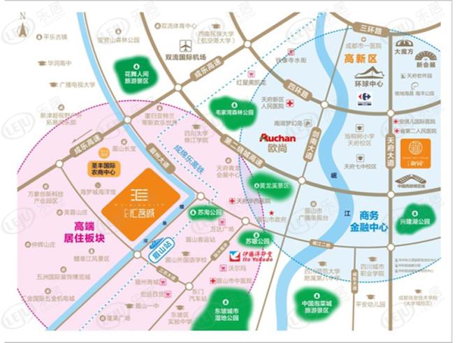 广汇汇茗城位置交通图