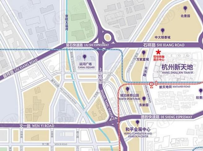 杭州新天地位置交通图