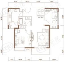 华润置地凤凰城房型: 二房;  面积段: 95 －95 平方米;户型图